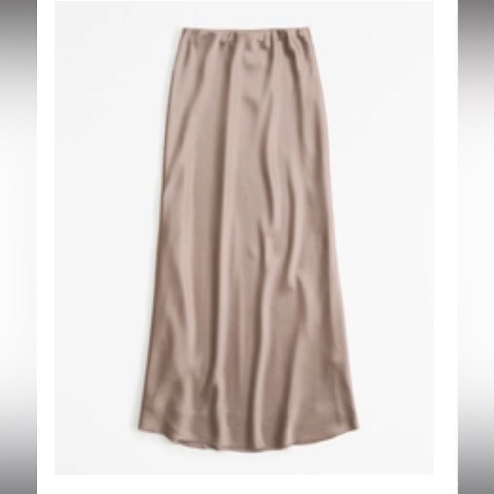 Abercrombie & Fitch Elevated Satin Column Maxi Skirt